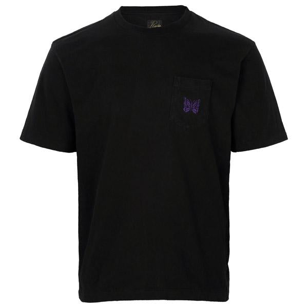 NEEDLES Black Logo Embroidered Pocket T-Shirt