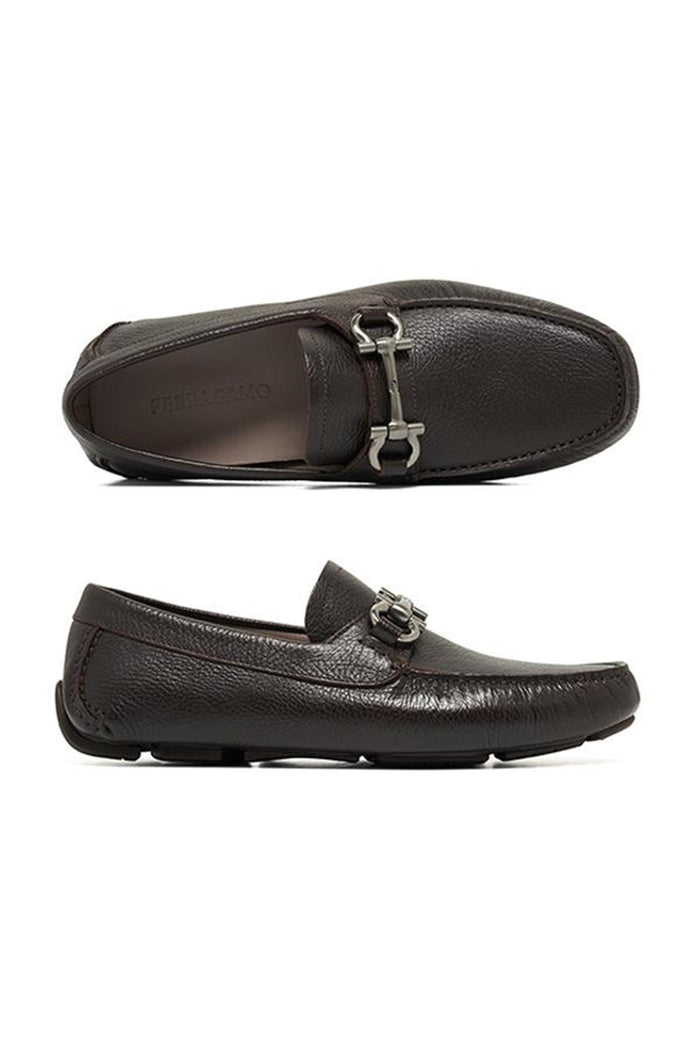Ferragamo Black Leather Men's Loafers FERRAGAMO 02 C398 0755611