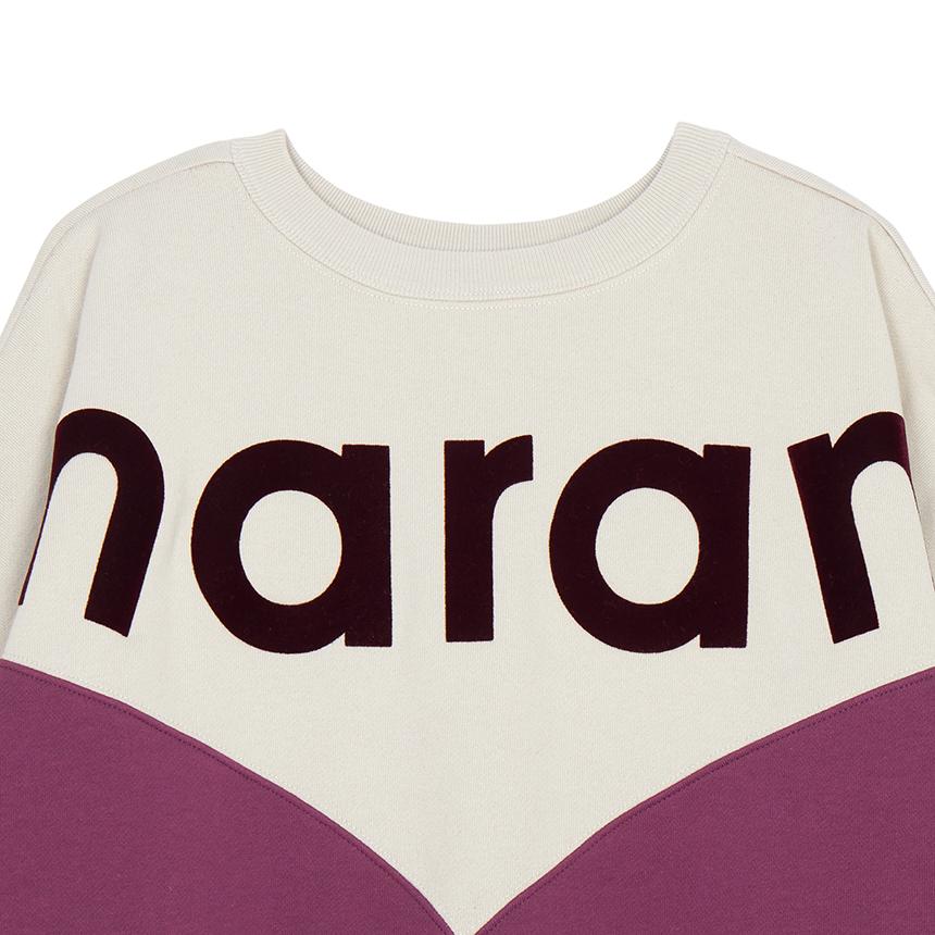 Isabel Marant Houston Fleece-Lined Crewneck Sweatshirt Ecru Unisex