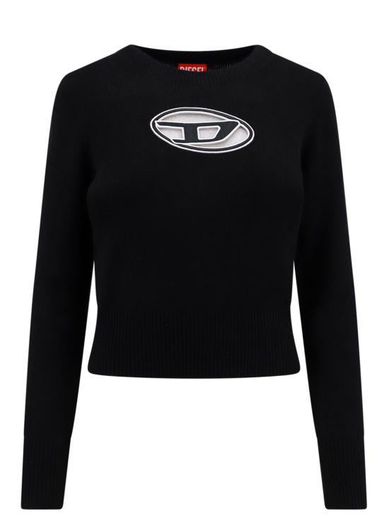 DIESEL Black Round Neck Knit Sweater A067120KCAE9XX BLACK DOM