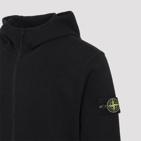 STONE ISLAND Women’s Cotton Hooded Sweatshir L2S15 6100020 S0472 V0029 BLACK DOM