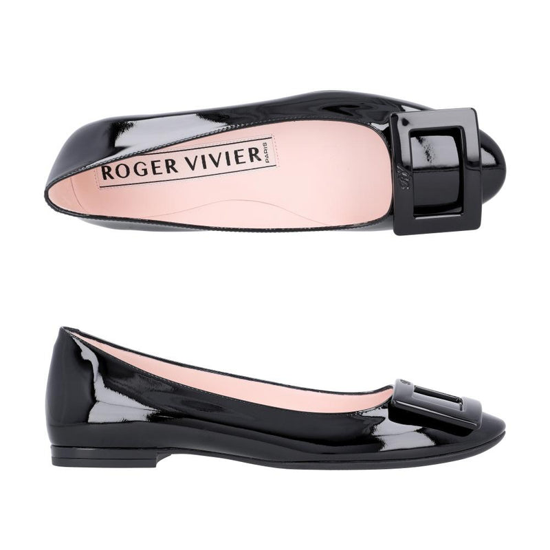 Roger Vivier Gommette Tone-on-Tone Buckle Ballerina Flats W RVW66834910 D1P B999