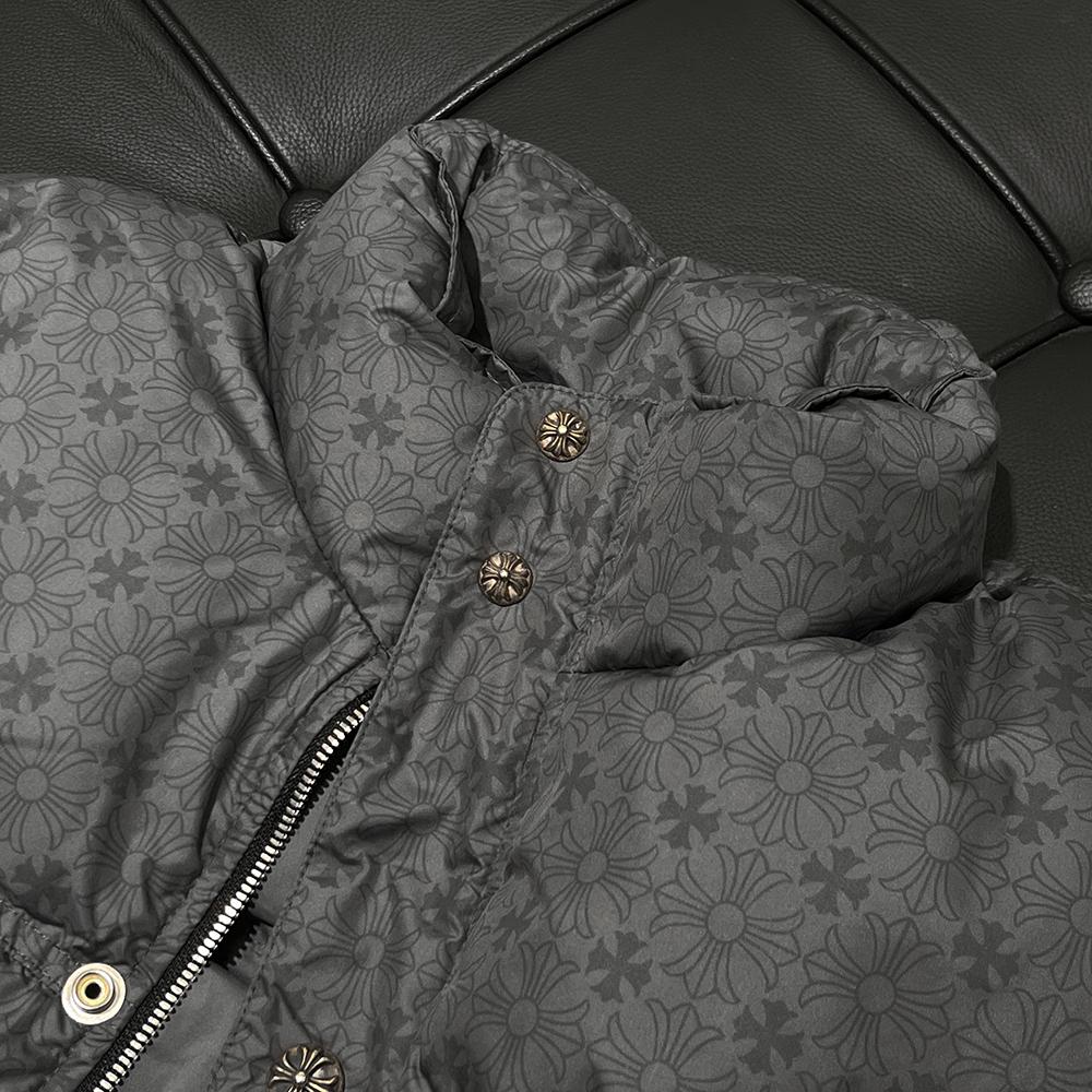 Chrome Hearts Gray Monogram STIFF V2 Puffer Jacket Unisex