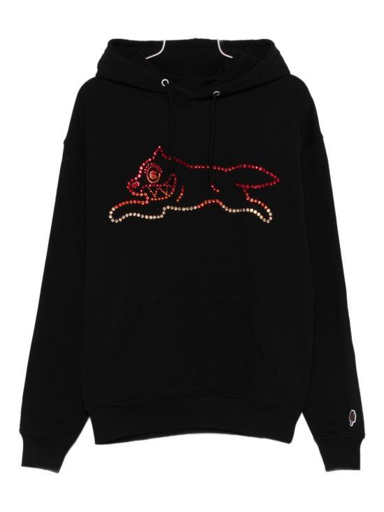 ICECREAM Logo Print Hooded Sweatshirt for Women IC25488 BLACK DOM