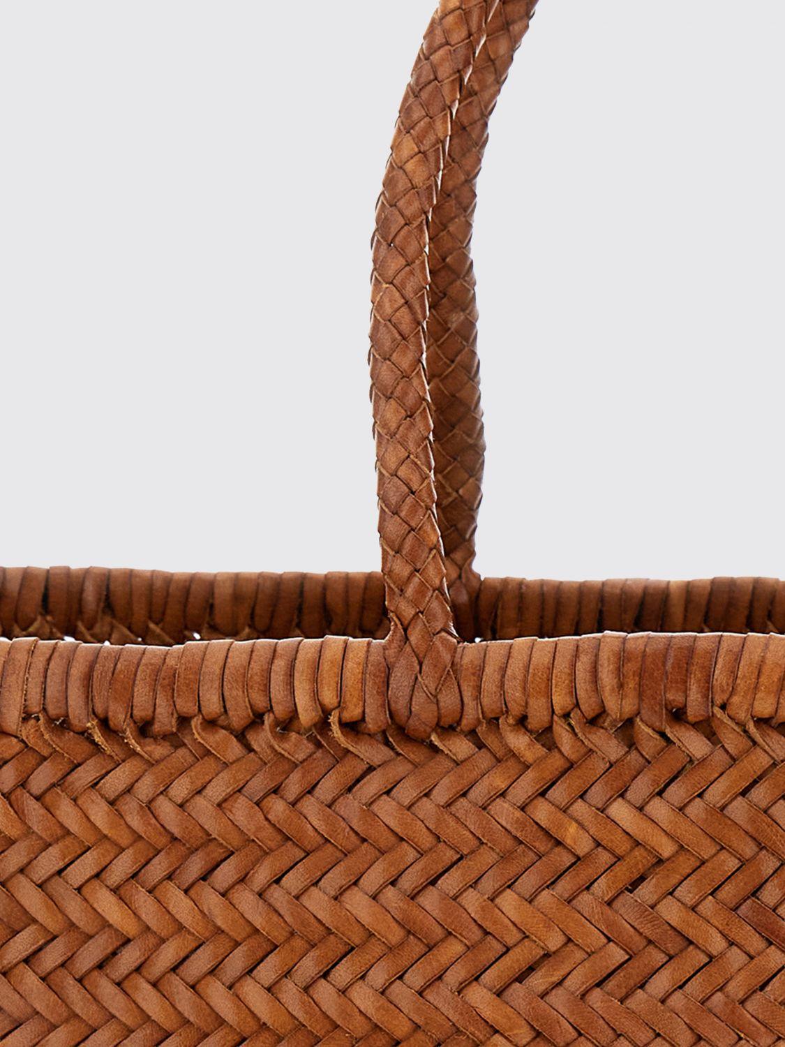 Dragon Diffusion Tan Woven Leather Tote Bag