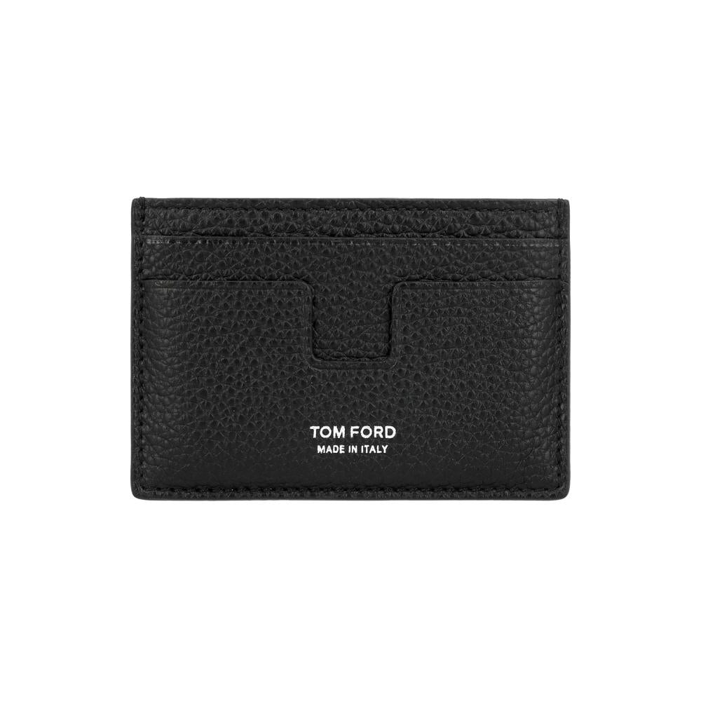 TOM FORD Grain Leather Men’s Card Holder Wallet NAA