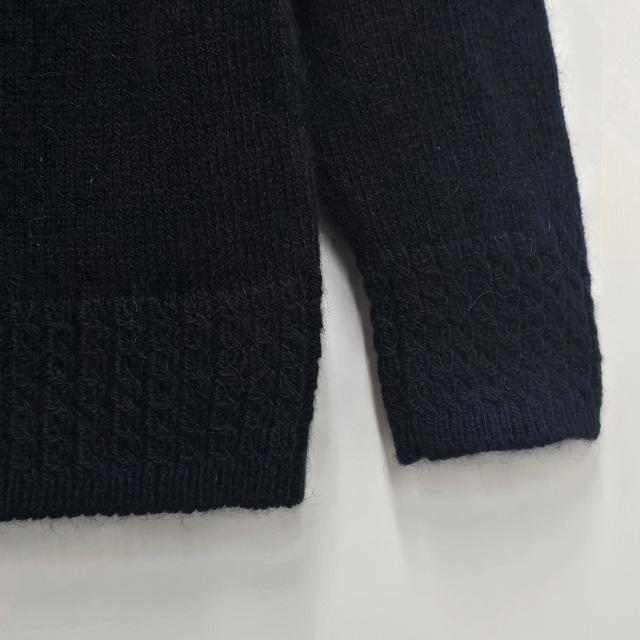 THOM BROWNE Donegal RWB Hector Pointelle Cardigan Navy Wool Women’s
