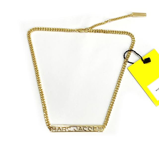 Marc Jacobs Logo Monogram Chain Necklace Gold-Tone