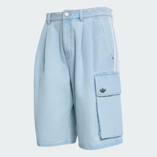 Adidas Black Athletic Short Pants for Men KX4823 Light Blue DOM