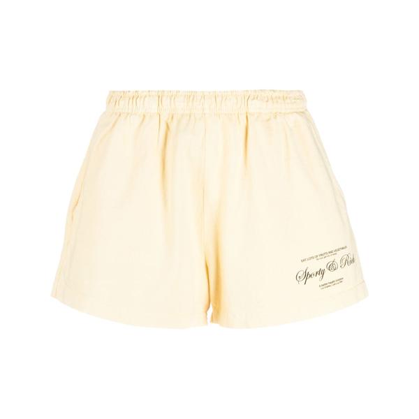 SPORTY&RICH Logo Disco Shorts Women’s Black Cotton
