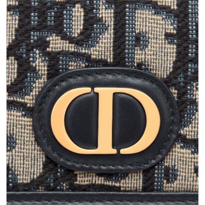 DIOR 30 Montaigne Glycine Oblique Compact Wallet S2300UTZQ