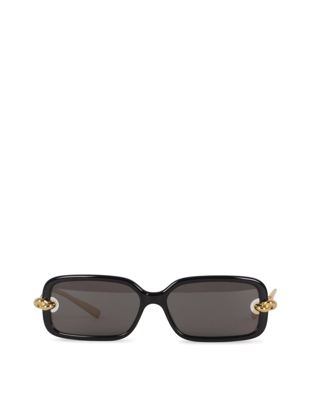 Bottega Veneta Black Acetate Square Sunglasses
