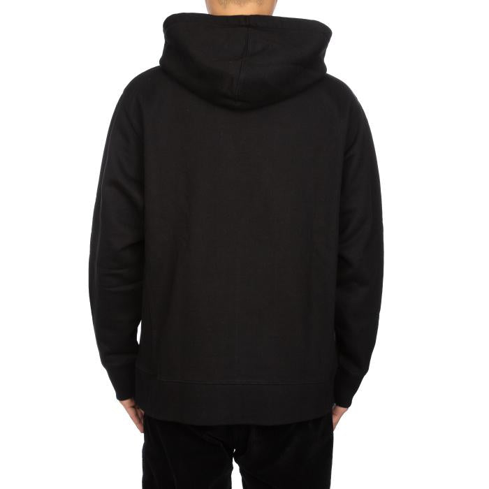Maison Kitsune Handwriting Logo Loose Fit Fleece Hoodie Black
