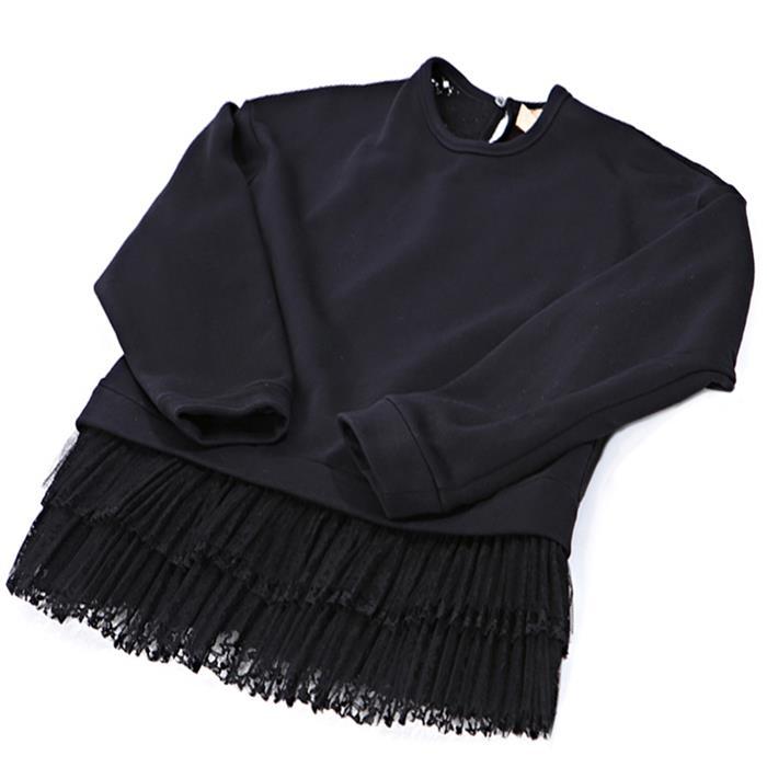 N˚21 Women Layered Crop Sweatshirt Black