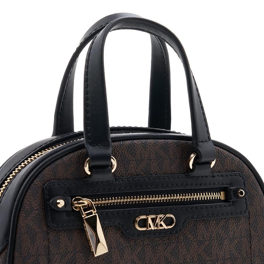 Michael Kors Women’s Logo Print Top Handle Tote Bag Brown Canvas