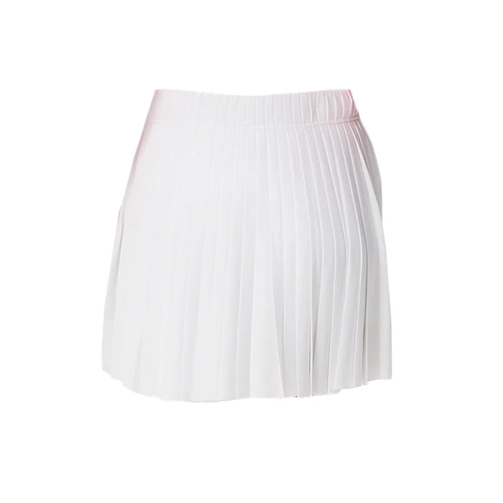 J LINDEBERG Logo Pleated Midi Skirt White Women’s
