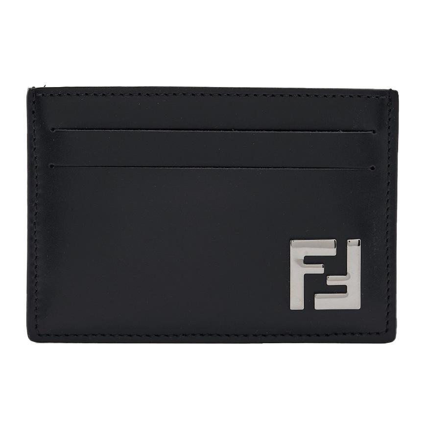 FENDI Men’s FF Squared Leather Card Holder 7M0371 AAIW F0GXN