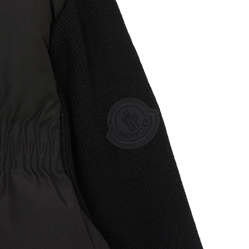 Moncler Women’s Padded Zip-Up Knit Cardigan Black