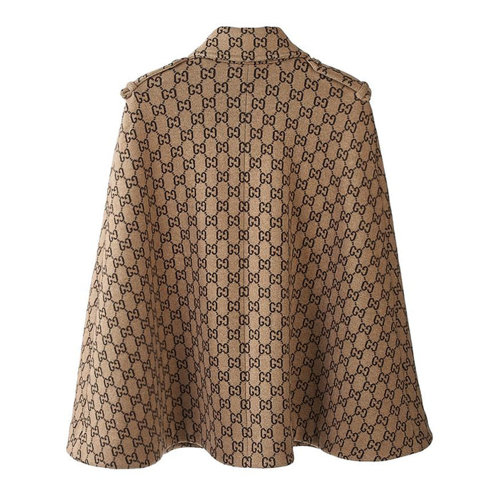 GUCCI GG Wool Cape Beige Women’s Top