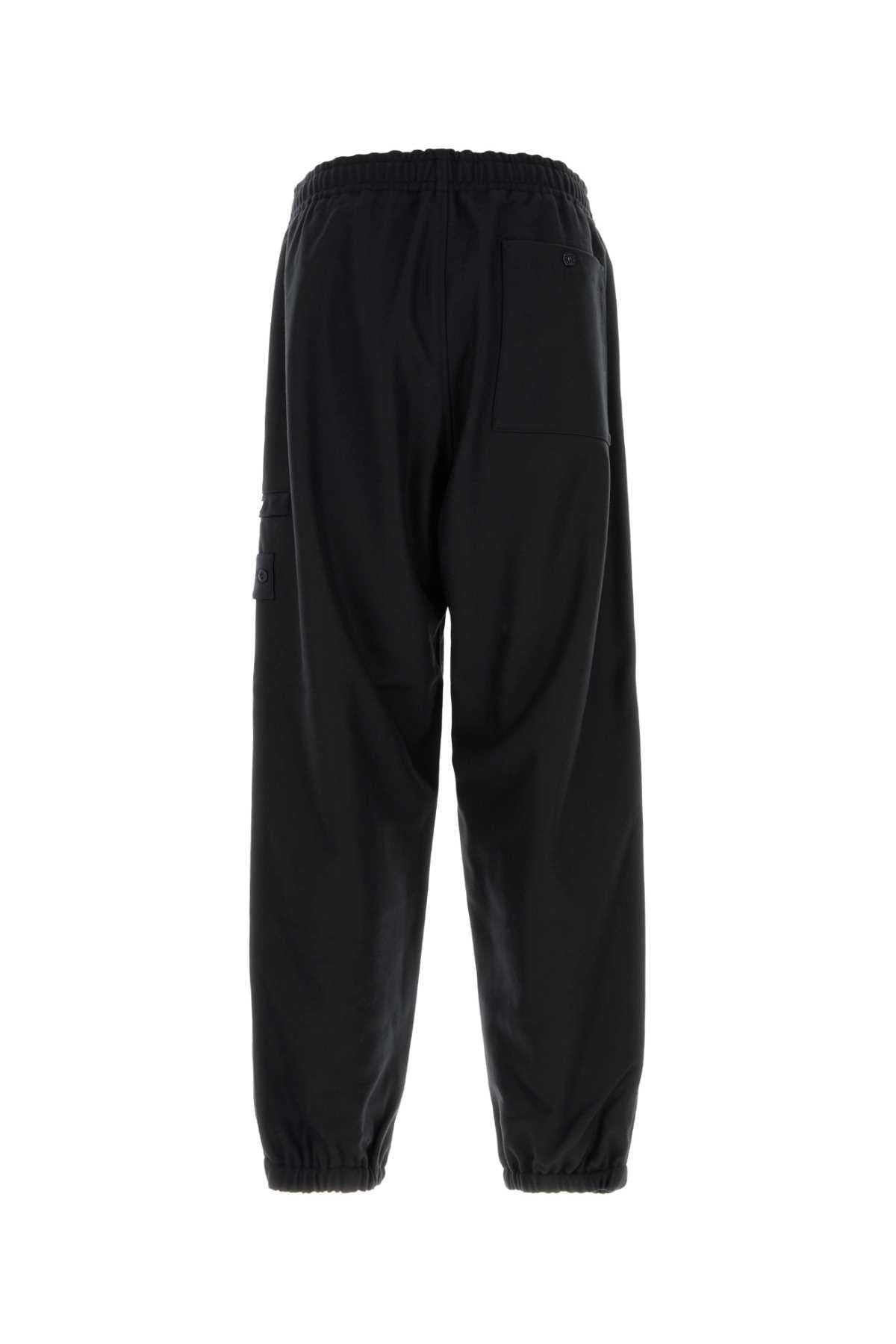 STONE ISLAND Black Cotton Jogger Sweatpants for Men