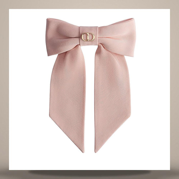 DIOR Pale Pink Grosgrain-Effect Technical Fabric Large Bow Hea CPA00267EGGR C402