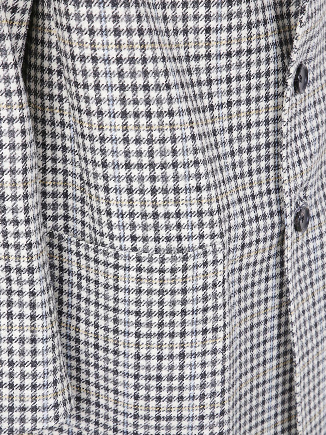 THOM BROWNE Gray Wool Coat