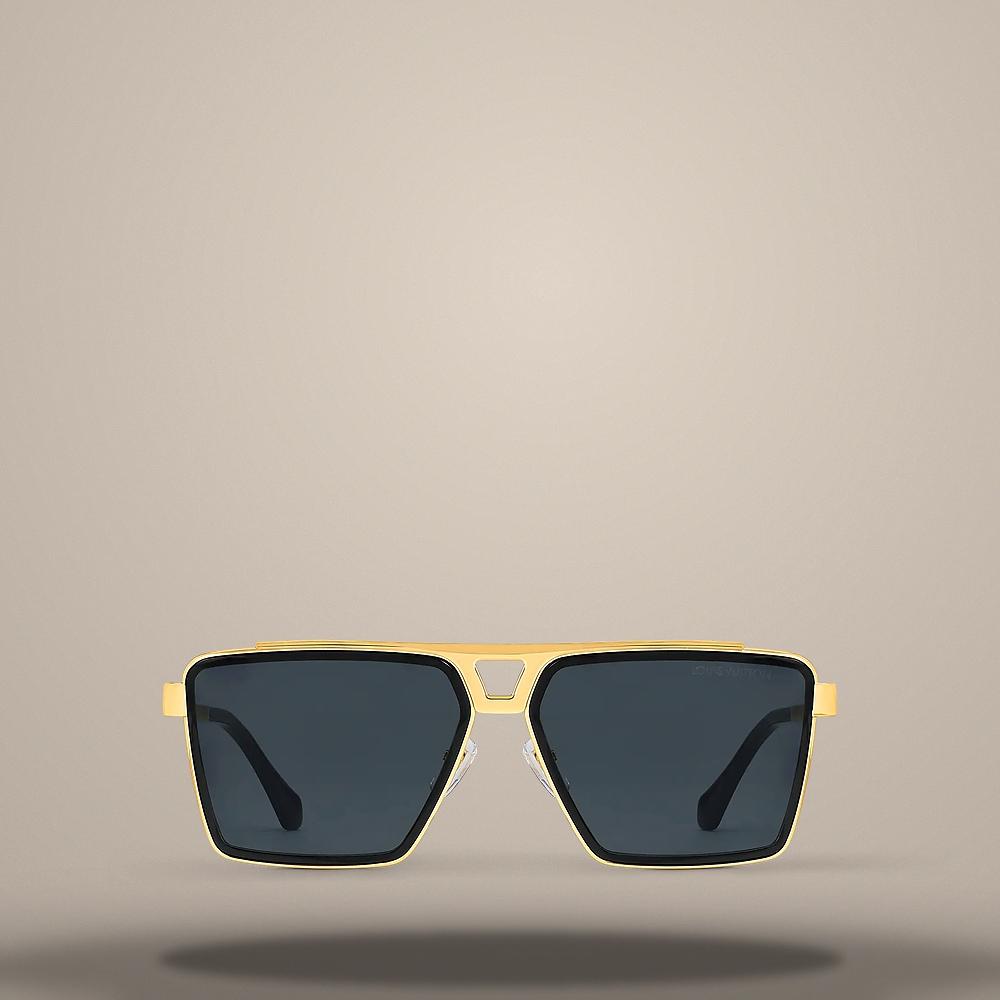 Louis Vuitton Black/Gold Metal Square Evidence Sunglasses