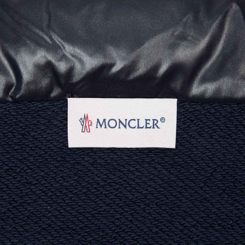 Moncler Women’s Zip-Up Sweatshirt Navy Cotton Knit Cardigan