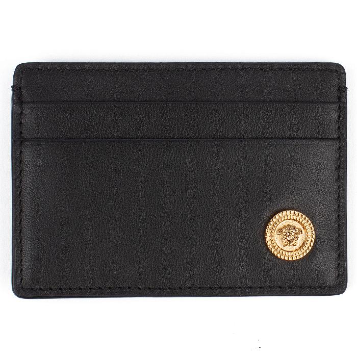 Versace Medusa Money Clip Card Holder Black Unisex