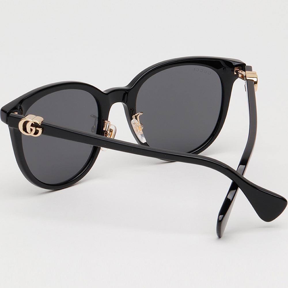GUCCI Black Acetate Asian Fit Unisex Sunglasses