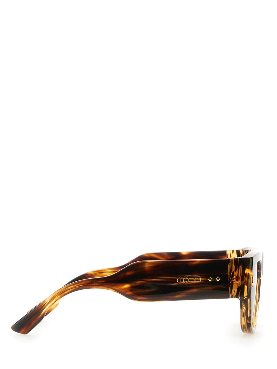 GUCCI Black Acetate Square Sunglasses