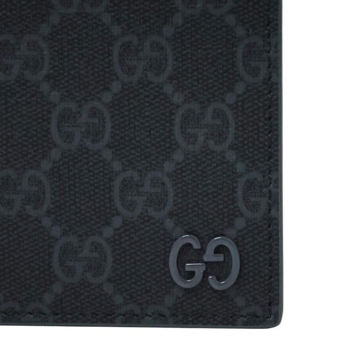 GUCCI GG Supreme Men's Bifold Wallet Black
