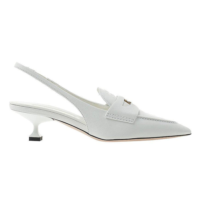 Miu Miu Black Leather Slingback Pumps