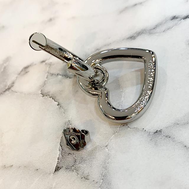 Marc Jacobs Double Heart Hoop Earrings Gold-Tone Unisex Jewelry