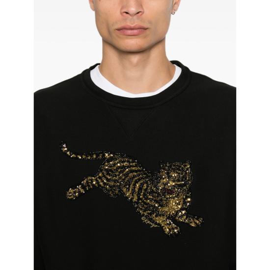 KENZO Long Sleeve Sweatshirt for Men FG6 5SW277 4MJ 99J BLACK DOM