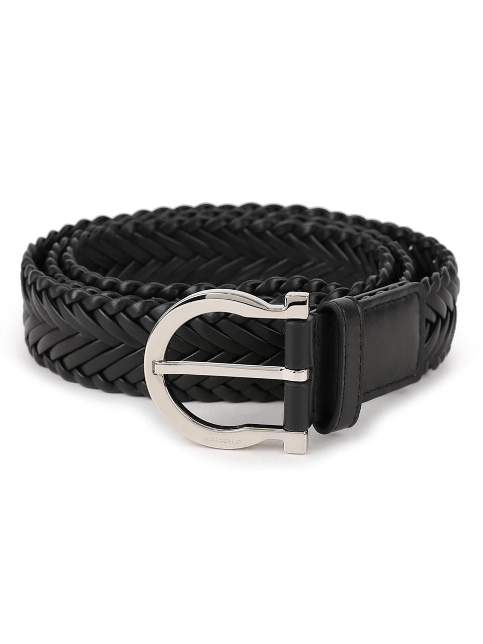 Ferragamo Gancini Leather Belt Black Men’s 67 0679 001 791031