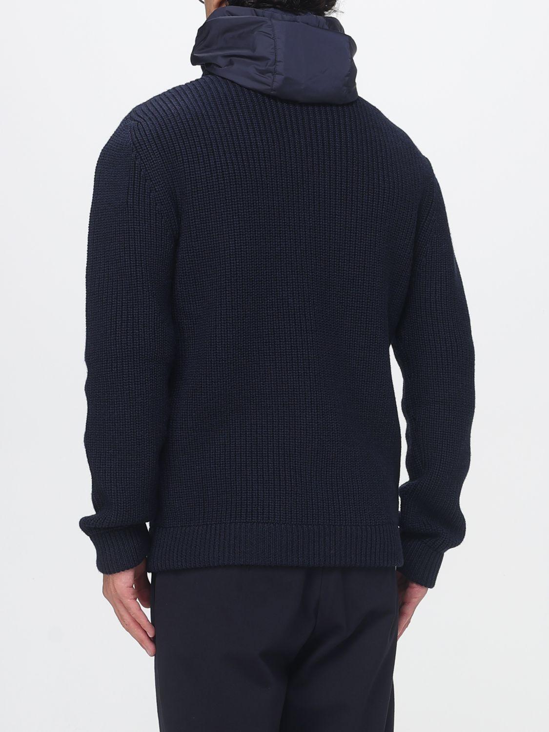 Herno Men's Zip-Up Knit Cardigan Navy