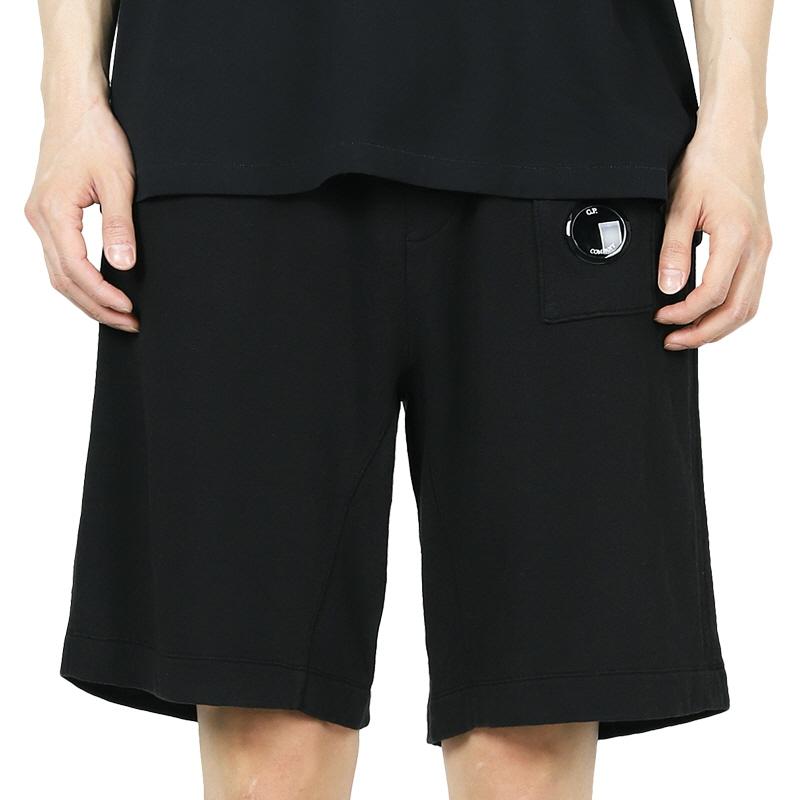 CP Company Men’s Lens Logo Cotton Shorts Black 18CMSB268A 110337O 999
