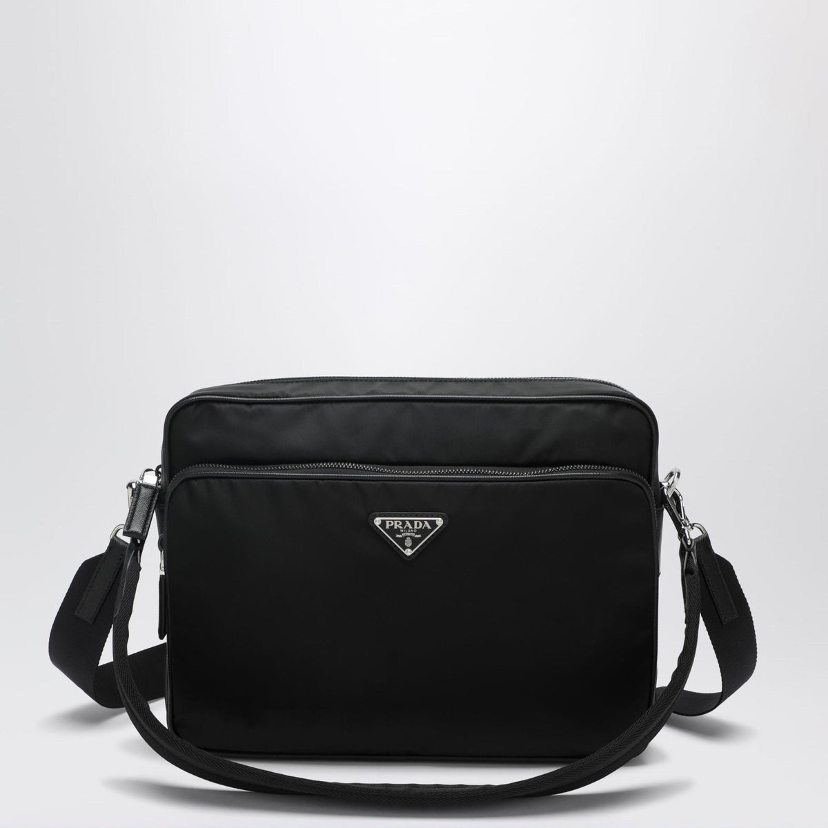 PRADA Black Leather Crossbody Bag
