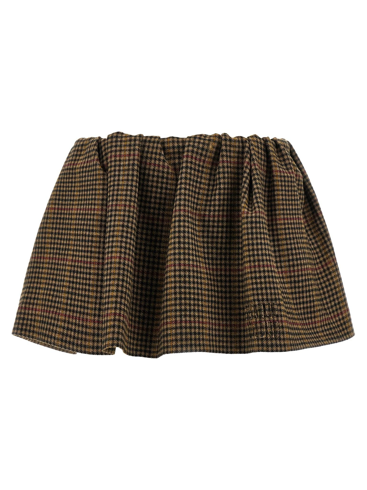 Miu Miu Wool Blend Mini Skirt Ivory