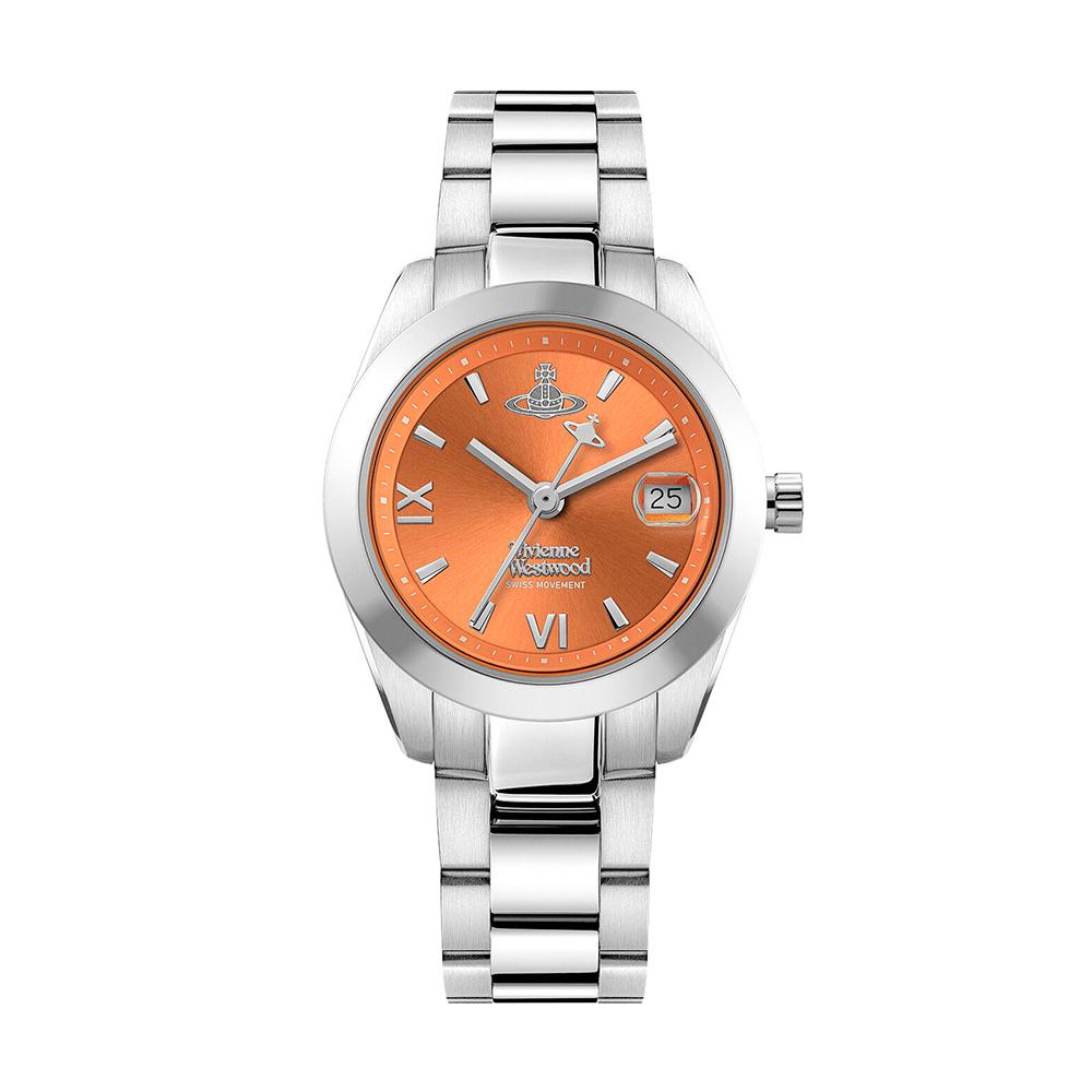 Vivienne Westwood Women’s Silver Orange Metal Watch VV292ORSL