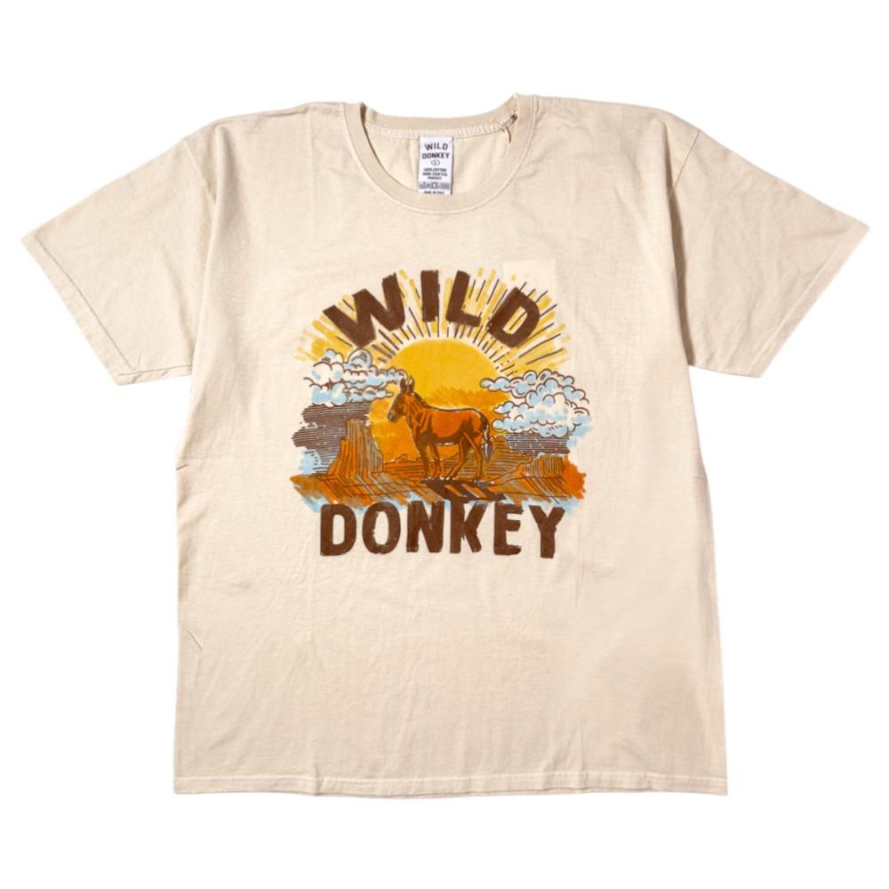 Wild Donkey Sunset Donkey Graphic Short Sleeve T-Shirt TEA