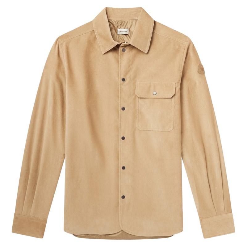 Moncler Men’s Corduroy Shirt Jacket Brown