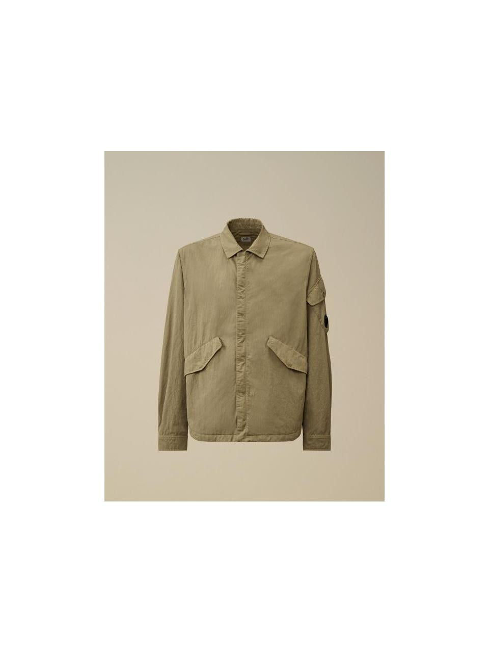 CP Company Diagonal Fleece Nylon Zip Overshirt Jacket 19CMOS078A 110201G 356