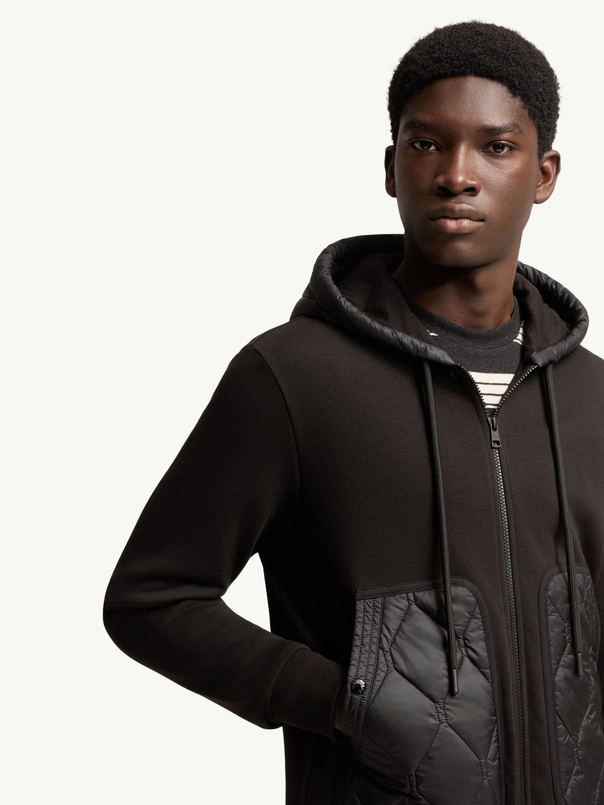 Moncler Black Zip-Up Jacket for Men