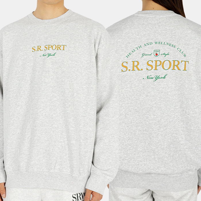 SPORTY&RICH Heather Gray Unisex Wimbledon Crewneck Sweatshirt