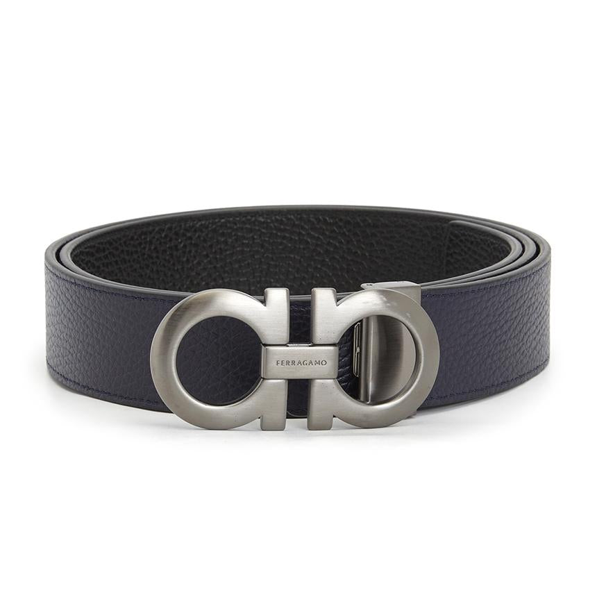 Ferragamo Gancini Reversible Leather Belt for Men, Pre-Cut 5542 180 0776307