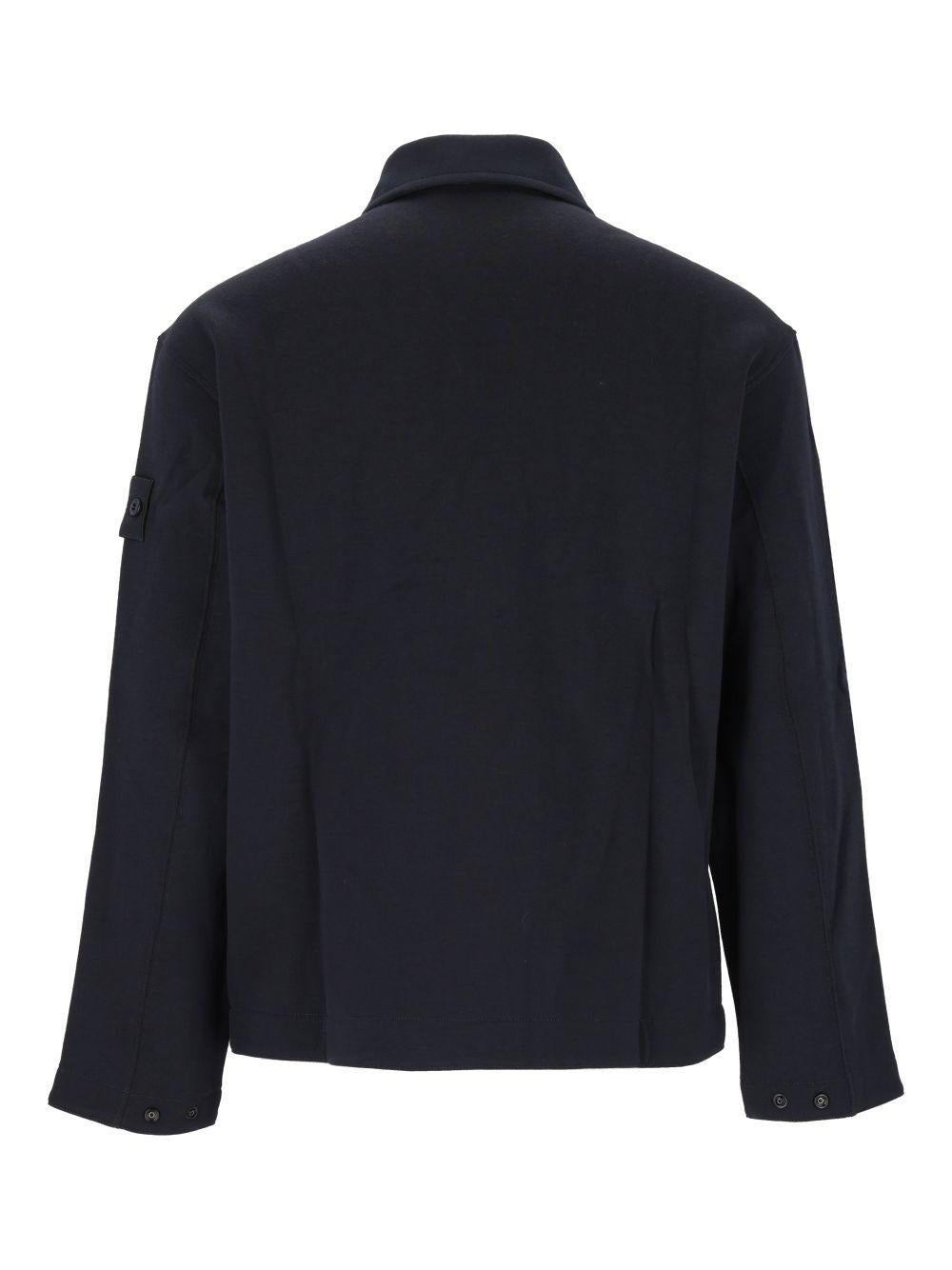 STONE ISLAND Black Nylon Bomber Jacket for Men