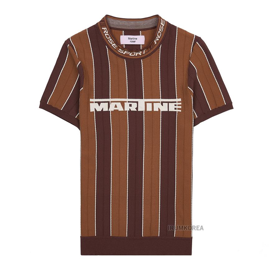MARTINE ROSE Mens Logo Tight T-Shirt 959YA12700 BRW