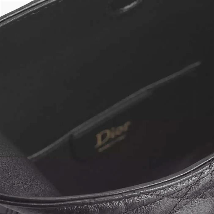 DIOR Toujours Mini Hobo Bag Black Leather Shoulder Bag